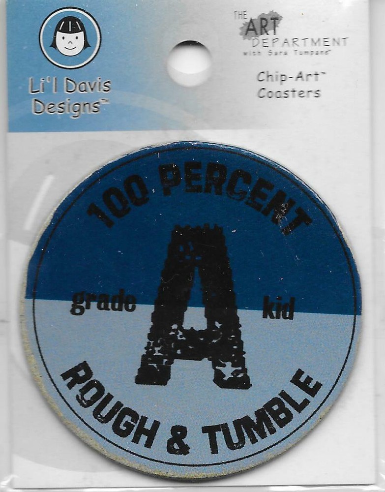 Li’l Davis Designs Chip Art Coasters Rough and Tumble Boy Embellishments