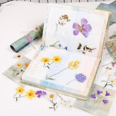 120 Pcs Transparent Flower Stickers for Scrapbooking, Journaling, Crafting