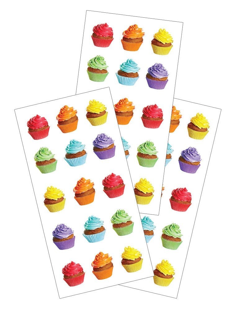 Stickers PH Slim Colorful Cupcakes Frosting Red Orange Green Blue Purple