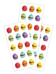 Stickers PH Slim Colorful Cupcakes Frosting Red Orange Green Blue Purple