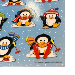 Carson-Dellosa Stickers ~ Penguins NEW 5 sheets, 14 shaped stickers per sheet