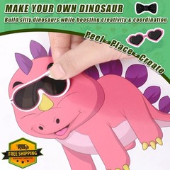 Cosomia Dinosaur Make Face Stickers 42 Sheets