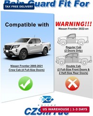 Tape-on Rain Guards Fit for 2005-2021 Nissan Frontier Crew Cab (4 Full-Size Door