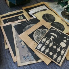 Coffee Stained moon themed ephemera pack coffee stain theme nature moon planet n