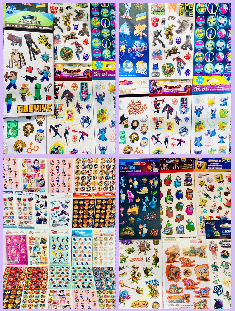 Superhereos Princess TV movie Video Game Cartoon Characters & More 475+ Stickers