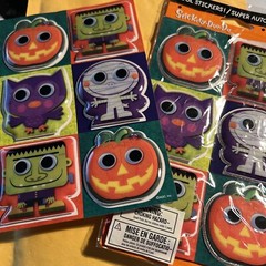 Puffy Stickers Halloween Stickety Doo Da Spooky Owl Pumpkin Mummy 2 Sheets NIP