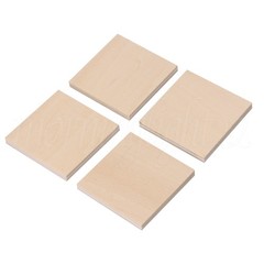 40x Square Wooden Sheet Unfinished for DIY Crafts Painting Engraving Pyrography