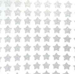 Silver Shimmer Glitter Star Sticker Sheet! – Choose a Size – Cute & Sparkly!