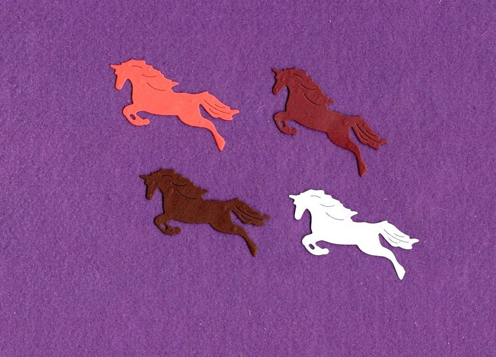 HORSE # 2 die cuts scrapbook cards
