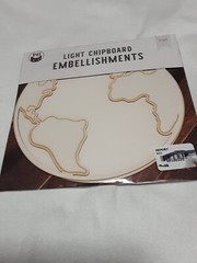 P13 Light Chipboard Embellishments Bundle 10assorted medium & large sizes