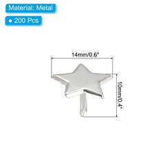 200pcs for Mini Metal Star Paper Clips, Silver Tone, 0.6″x0.4″
