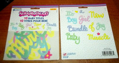 2 PKG.MEMORIES FOREVER SCRAPBOOKING 10 BABY TITLES