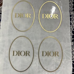 Dior Gold And Clear stickers 10 In One Sheet.