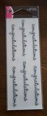 Pebbles Inc. Duplicate Rub-Ons ~ Black ~ congratulations ~ Scrapbooking Crafts