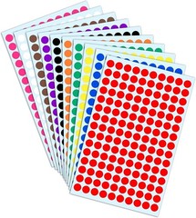 10 Color Round Stickers – 3000 Labels, Perfect for Home and Office Organization