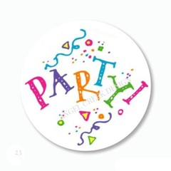 Confetti PARTY Favor Labels Scrapbook Stickers Envelope Seals Favors