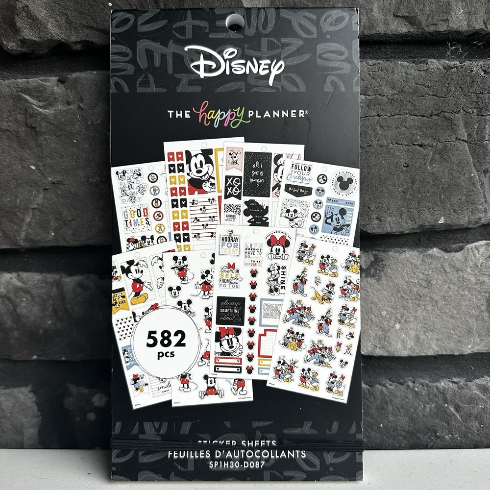 The Happy Planner x Disney Mickey Minnie Mouse Sticker Sheets – 582 Pieces – NEW