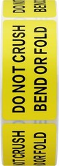 1×2 inch DO NOT Crush Bend OR FOLD Warning Shipping Stickers Self Adhesive La