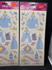 Two (2) NOS Disney Cinderella Sandylion Sticker Sheet