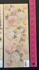 K&Company JULIANA LILACS Embossed Stickers ENGLISH FLOWERS WILDFLOWERS