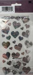Sticko Stickers Vellum PASTEL HEARTS Holographic Scrapbook EK Success SPMT03