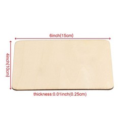 HAKZEON 100 Pieces 4 x 6 Inch Unfinished Wood Pieces, Rectangle Blank Wooden …