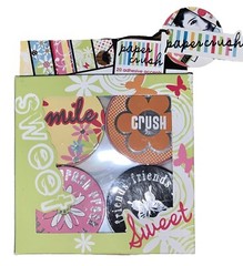 Paper Crush 20 All Different Adhesive Disc Foil ￼￼Chipboard Accents «Sweet» ~NEW