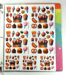 Food & Drink Sticker Binder Full Of Stickers