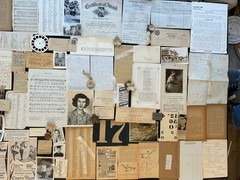 Vintage Ephemera Lot of 100 Pieces Junk Journal Book Pages Stamps Letters more