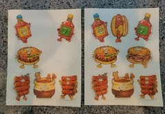 Vintage 80s Scratch & Sniff stickers Hallmark Junk Fast Food stick ons faces
