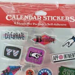 Hallmark Razzle Dazzle Calendar Planner Stickers 3 New Sheets Foil Vintage 1985