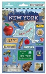 New York State 2D Scrapbook Stickers #2032