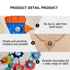 50Pcs Scrapbooking Brads Durable Alloy DIY Accessories Decorative Varied Colors