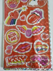 Vintage Stickers,mark 1,chrome Prism,RARE, Kissy,rainbows, Love, CS45,1 Sht,,AG2