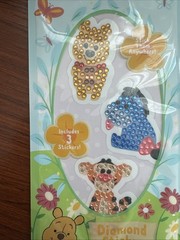 Lot Of 2 Disney Winnie the Pooh Diamond Stickers Pooh Eeyore & Tigger Too SEALED