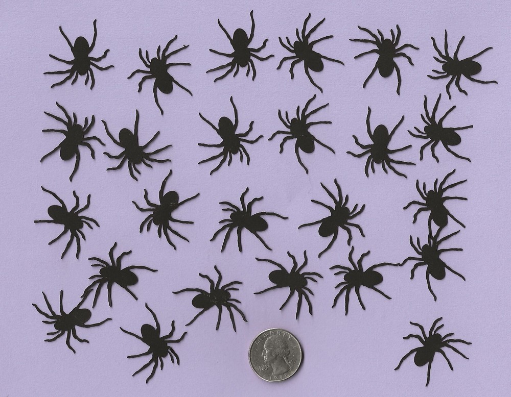 Spider Die Cuts, 25 or 50 pcs. – Halloween Die Cuts – ANY COLOR – Junk Journal