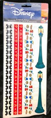 SandyLion Disney Theme Park Scrapbook Sticker Border Sheet Lamp Post Food Ears