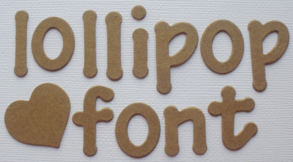 LOLLIPOP FONT – Lowercase Alphabet Letters Bare Chipboard Die Cuts – 62 Pc