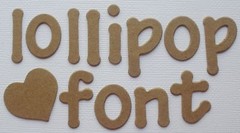 LOLLIPOP FONT – Lowercase Alphabet Letters Bare Chipboard Die Cuts – 62 Pc