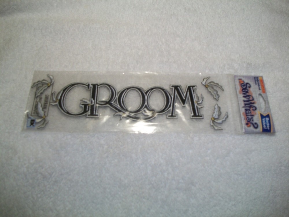 Sticko Sew Whats? EK Success Embroidered Stickers GROOM