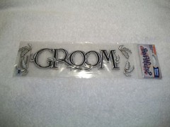 Sticko Sew Whats? EK Success Embroidered Stickers GROOM