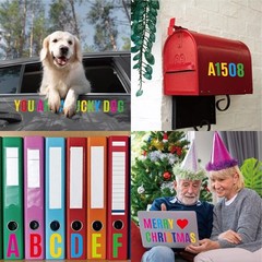 24 Sheets 2 Inch Self Adhesive Letters Stick on Vinyl 2 Inch, Colorful