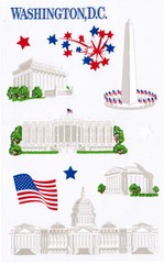 Mrs. Grossman’s Washington DC Travel Scrapbook Stickers White House 3 Sheets