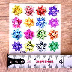 Violette Stickers – Present Bows – 1 Gift Wrapping Sticker Sheet – Stationery
