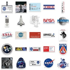 50pcs NASA Stickers, Astronaut stickers, Space Ship, Waterproof Sticker, 145