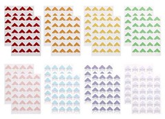 16 Sheets 8 Colors Photo Corner Stickers Holder Protectors Self Adhesive