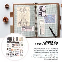 Vintage Scrapbook Supplies Pack (200 Pcs) for Art Journaling Junk Journal5875