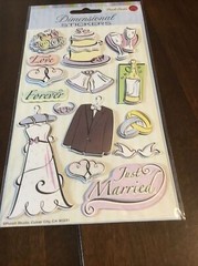 Dimensional Stickers by Punch Studio Wedding scrapbooking crafts