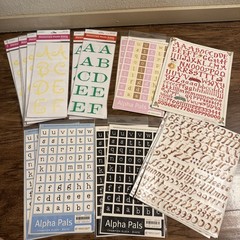 HUGE NEW LOT of 21 Letter & number scrapbooking stickers