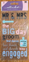 Sticko The Big Day WEDDING Mr & Mrs Groom Bride 1st Dance Kiss Cutting Cake Love